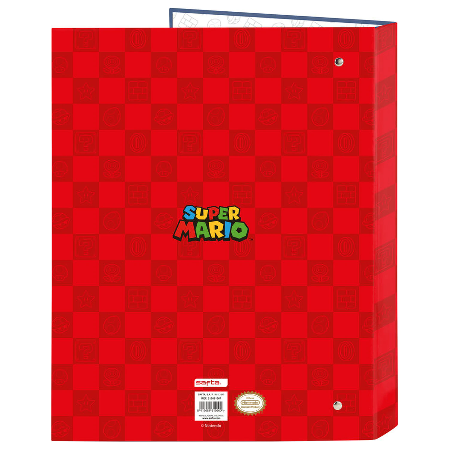 Super Mario A4 cardboard 4 rings binder product photo