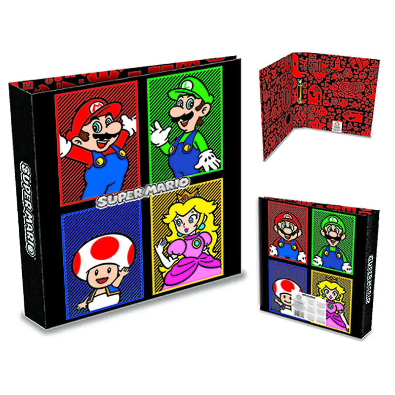 Super Mario Bros A4 folder rings product photo