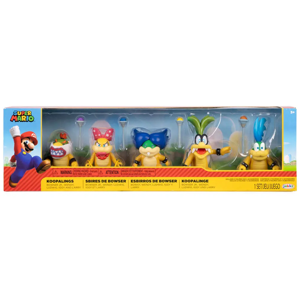 Super Mario Bros Koopalings pack 5 figures 6 cm product photo