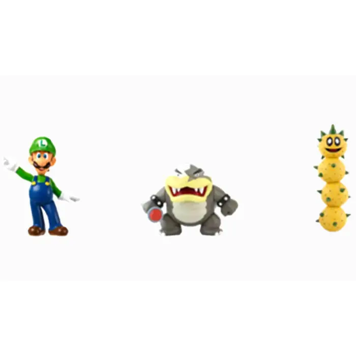 Super Mario Bros Luigi and Morton Koopa pack 3 figures 6 cm product photo
