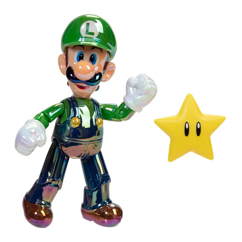 Super Mario Bros Luigi Star Power figure 10cm product photo