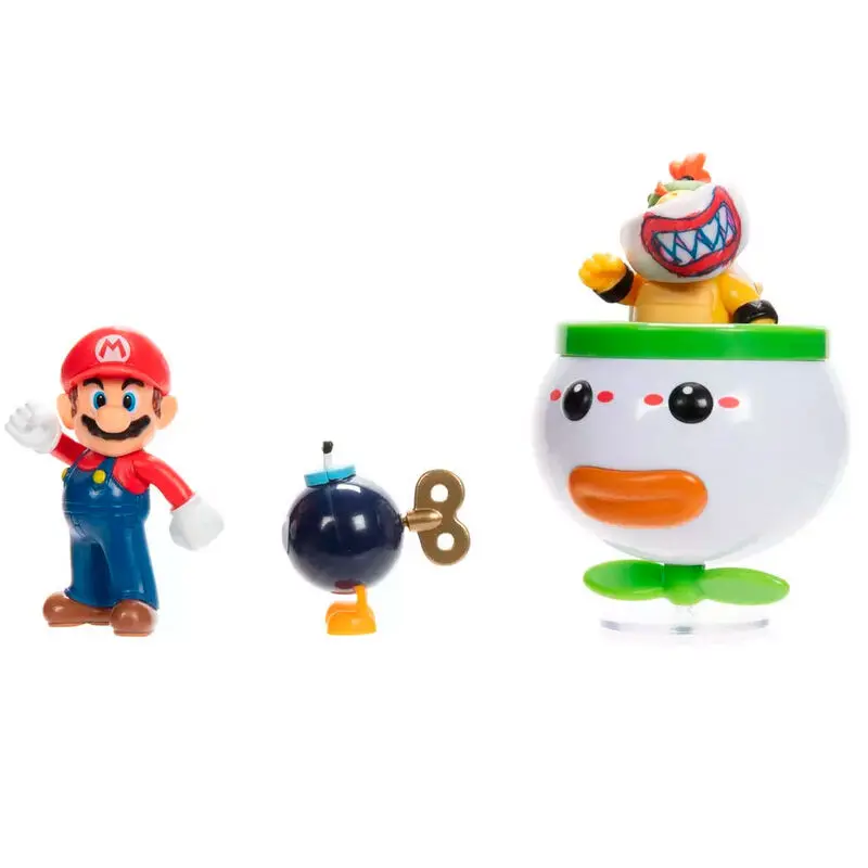 Super Mario Bros Mario and Bowser Jr. blister figures 6cm product photo