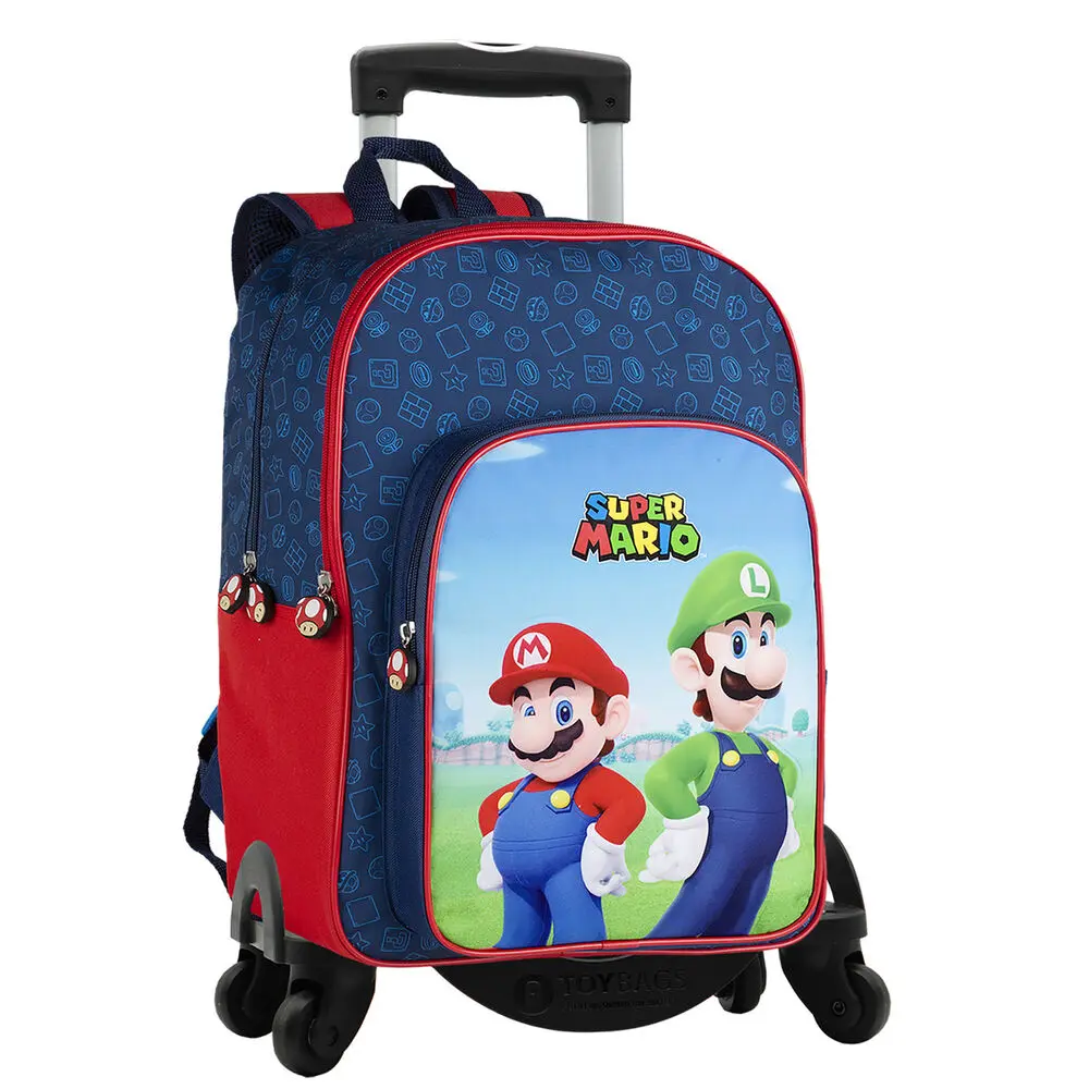 Super Mario Bros Mario and Luigi backpack +Toybags trolley 42cm product photo