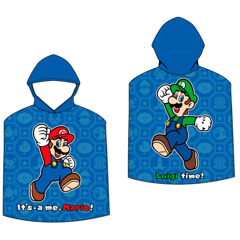 Super Mario Bros microfibre poncho towel product photo