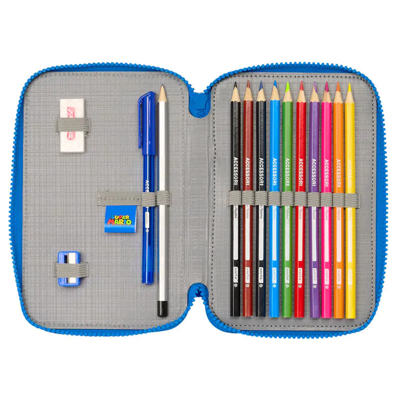 Super Mario Bros Play double pencil case 28pcs product photo