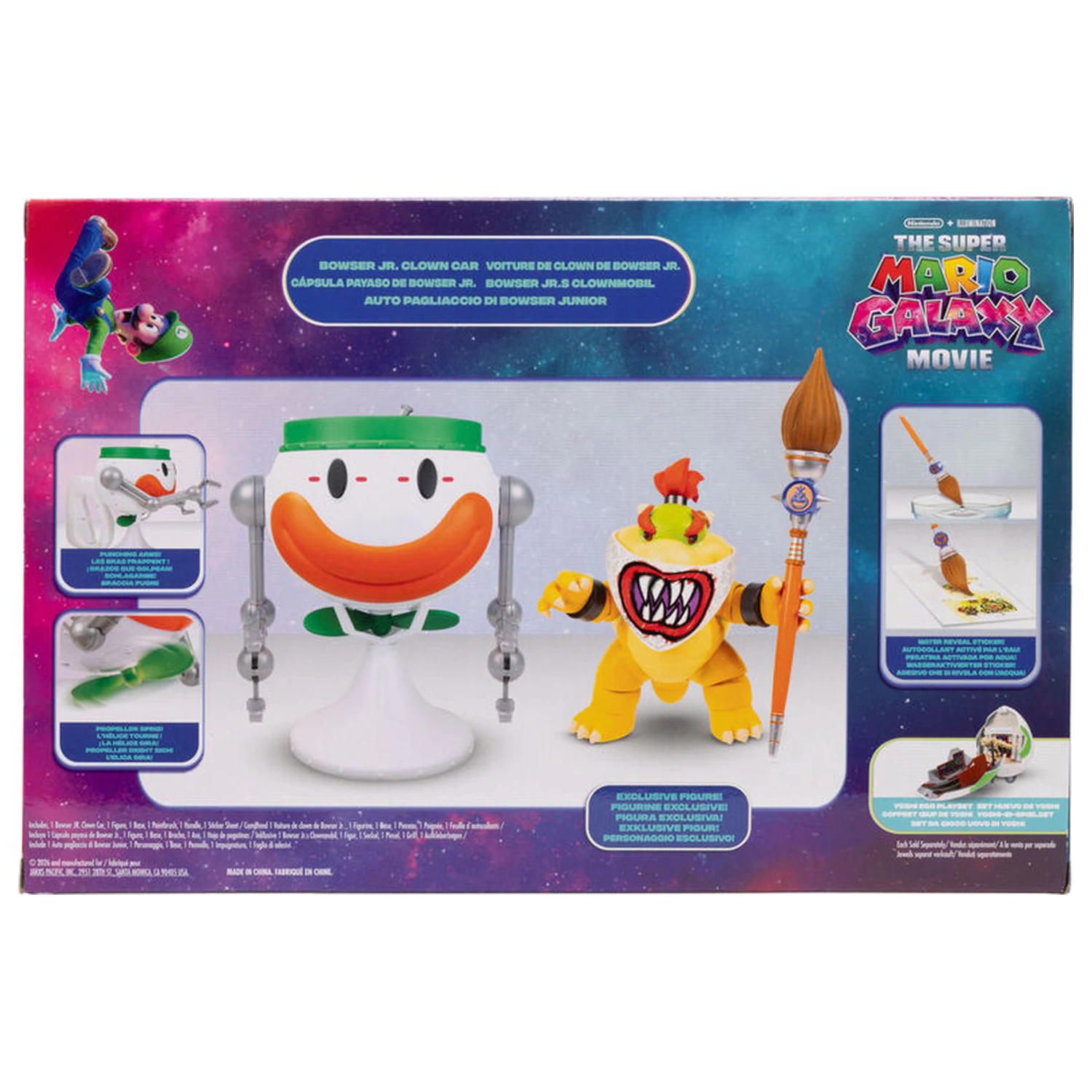 Super Mario Bros - Super Mario Galaxy Movie Bowser Jr. Clown Car figure product photo