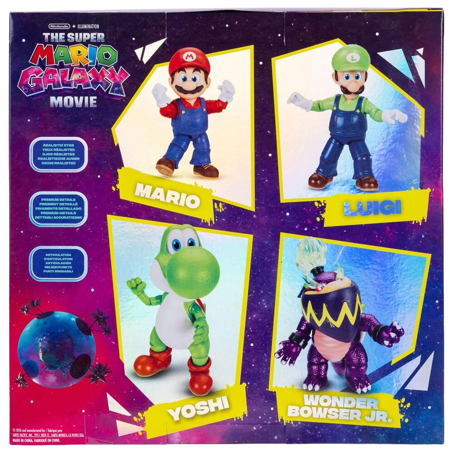 Super Mario Bros - Super Mario Galaxy Movie pack figures 12,5cm product photo