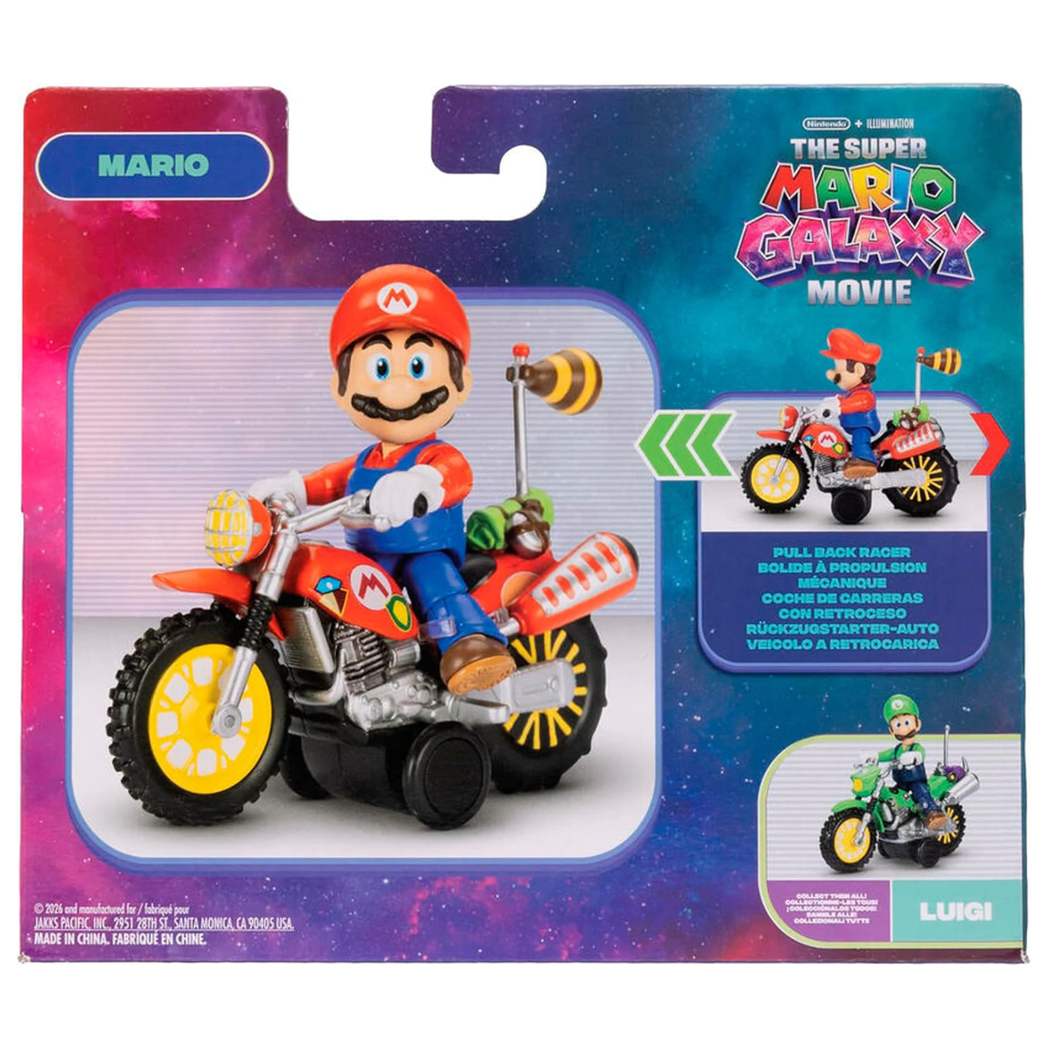 Super Mario Bros - Super Mario Galaxy Movie Figure and vehicle product photo