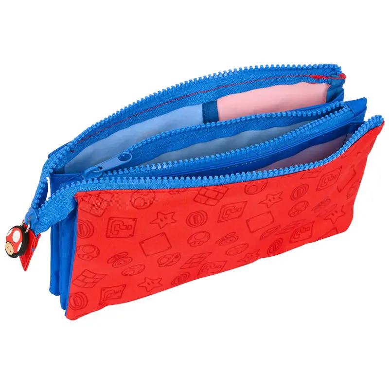 Super Mario Bros triple pencil case product photo