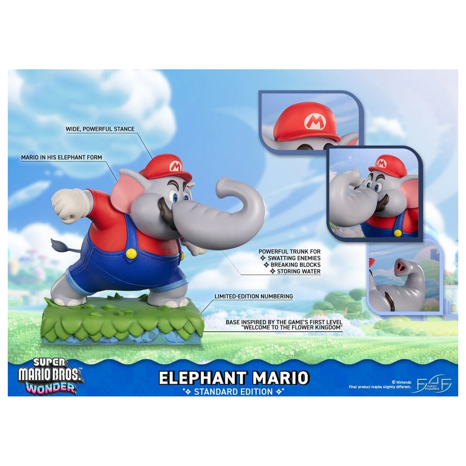 Super Mario Bros. Wonder Resin Statue Elephant Mario Standard Edition 43 cm product photo