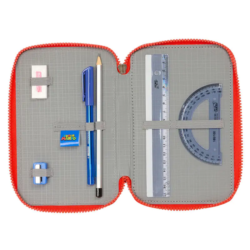 Super Mario Bros World double pencil case 36pcs product photo