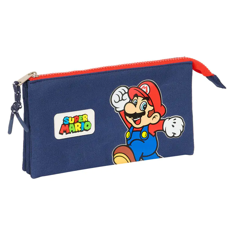 Super Mario Bros World Super triple pencil case product photo