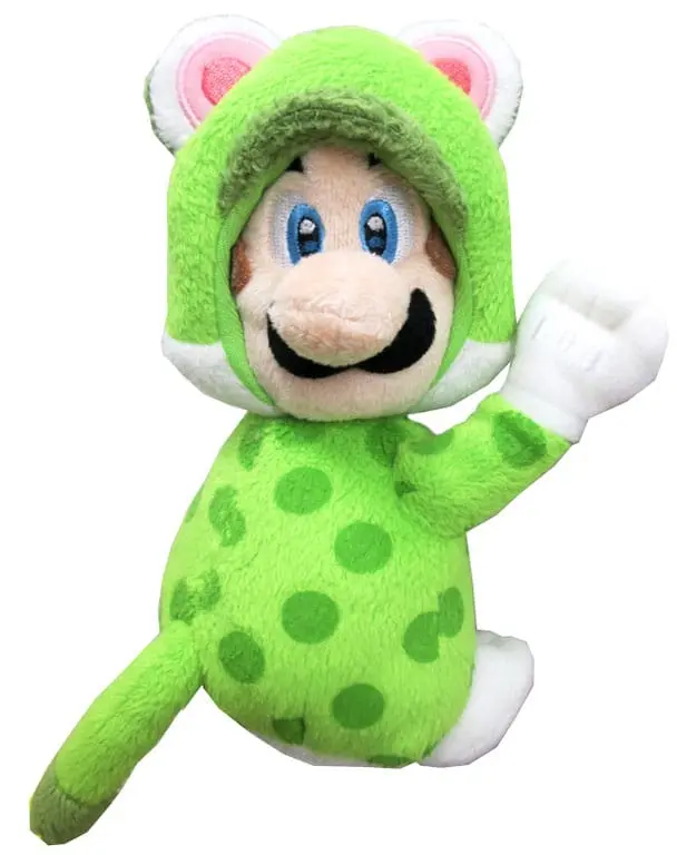 Super Mario Magnet Plush Figure Cat Luigi 19 cm product photo