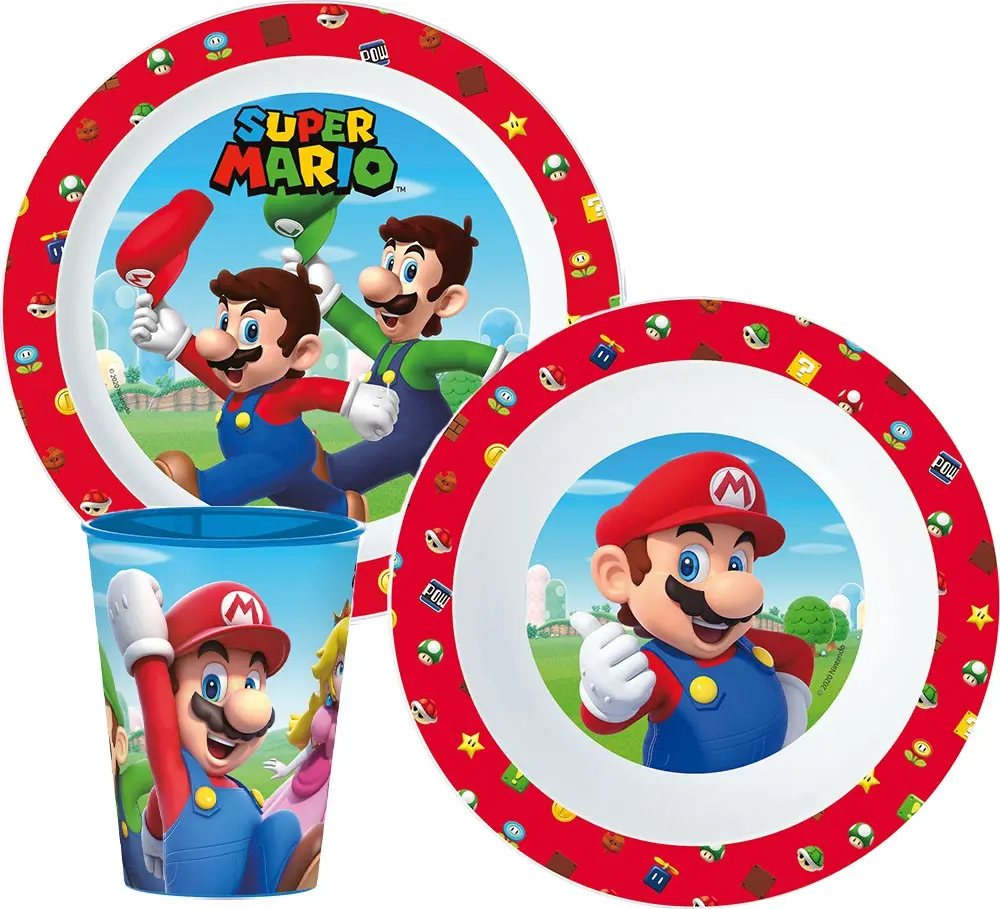 Super Mario Dinnerware Set, Micro Plastic Set product photo