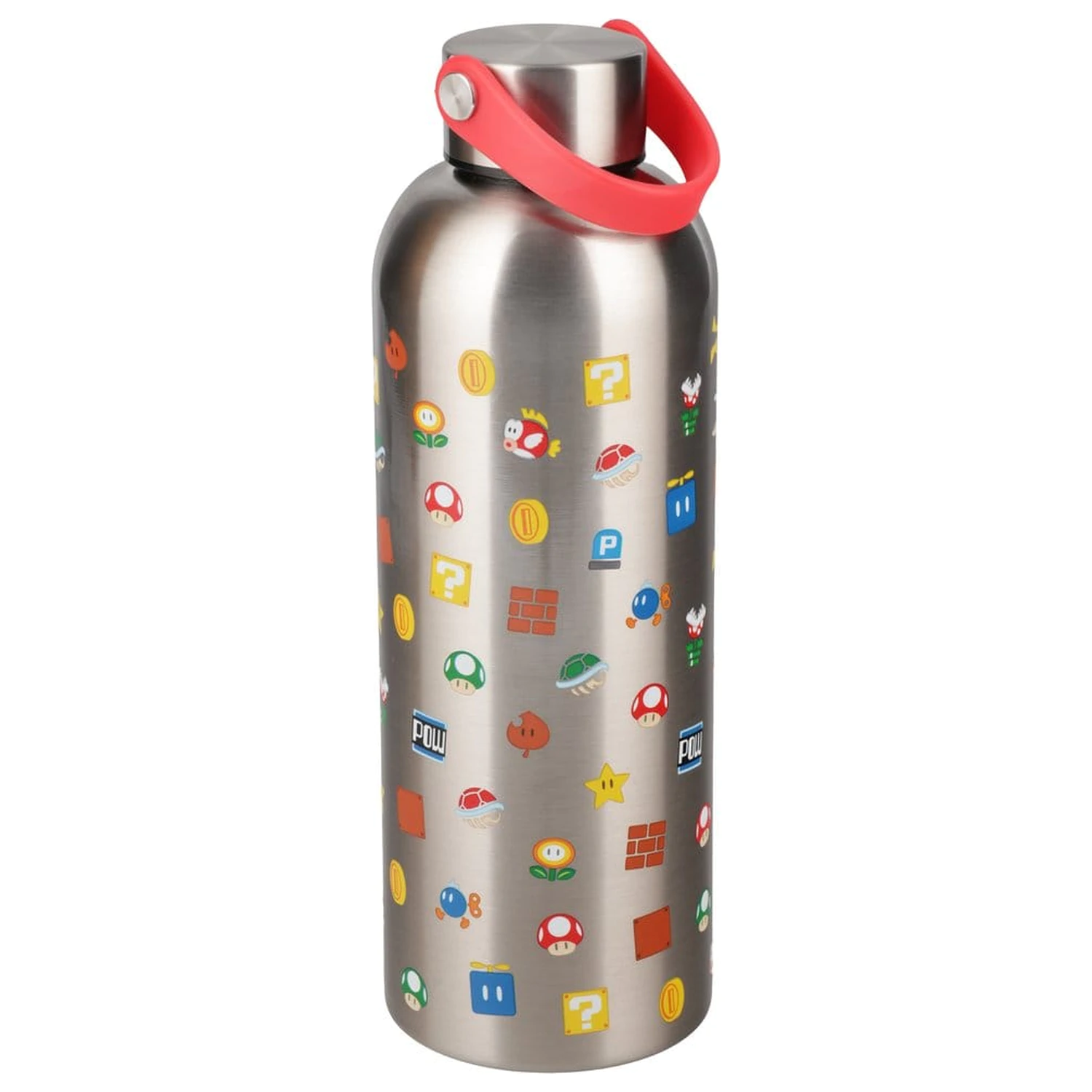 Super Mario Metal Water Bottle with Carry Loop product photo