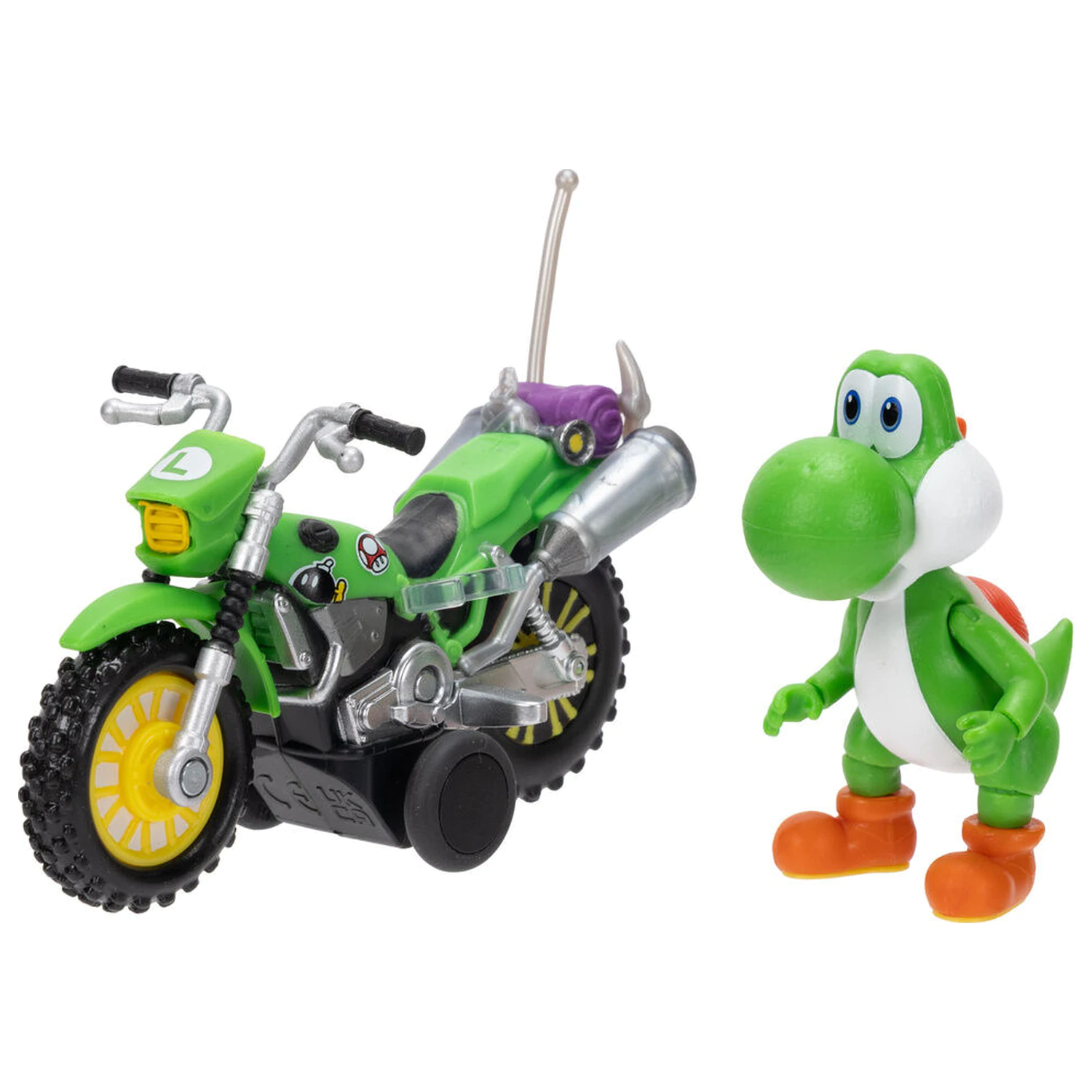 Super Mario Figure and Motorcycle toy - Yoshi  product photo