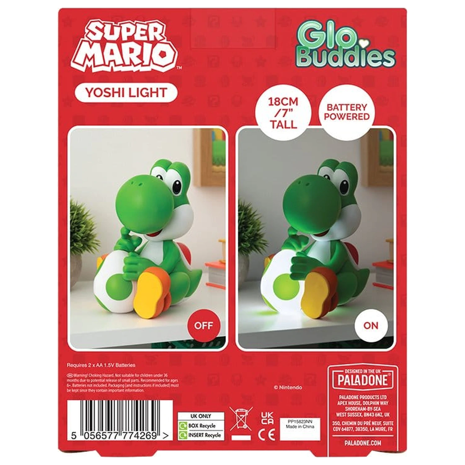 Super Mario GloBuddies Light Yoshi 18 cm product photo