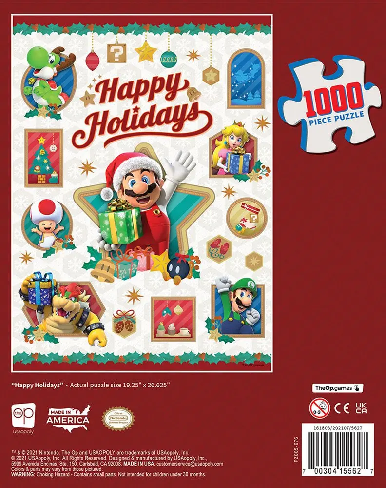 Super Mario Jigsaw Puzzle Happy Holidays (1000 pieces) product photo