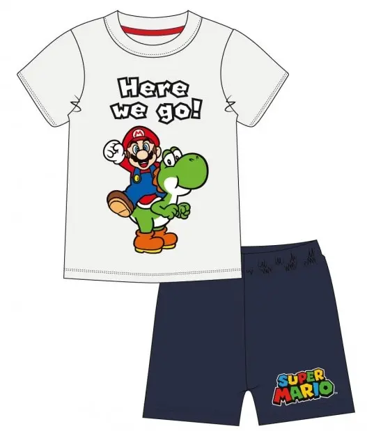 Super Mario Here we go short children's pajamas termékfotó