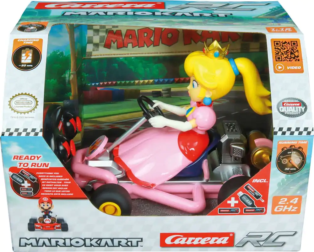 Super Mario Kart RC remote-controlled Car 1/18 2.4GHz Pipe Kart Peach product photo