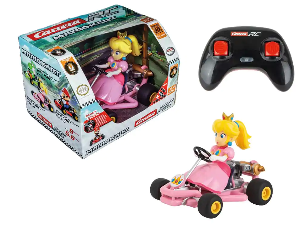 Super Mario Kart RC remote-controlled Car 1/18 2.4GHz Pipe Kart Peach product photo