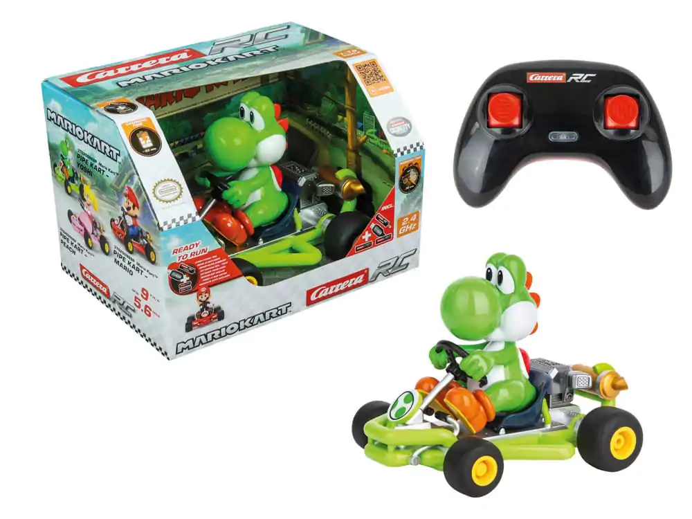 Super Mario Kart RC remote-controlled Car 1/18 2.4GHz Pipe Kart Yoshi product photo