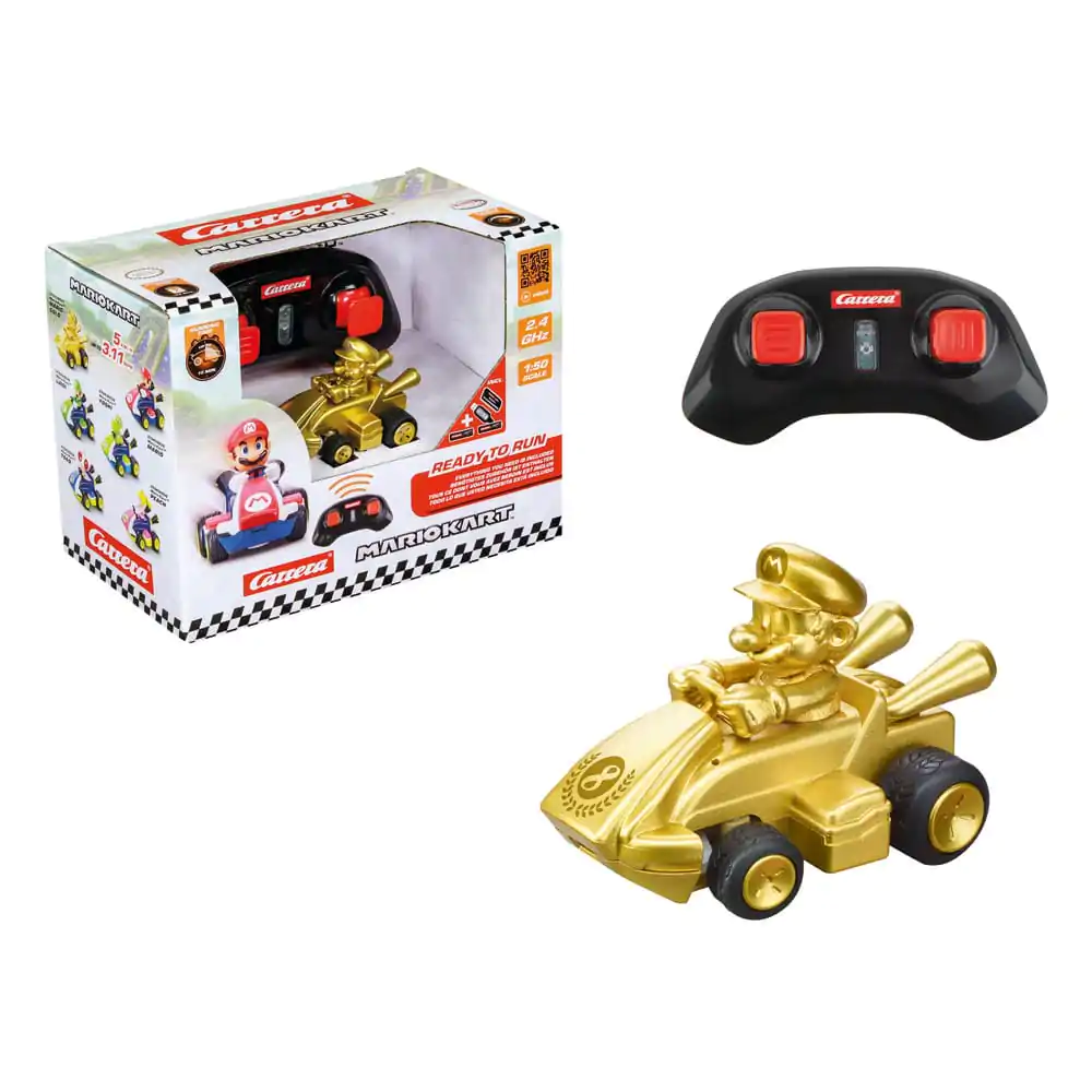 Super Mario Kart RC remote-controlled Car 1/50 2.4GHz Mini Mario Gold  product photo