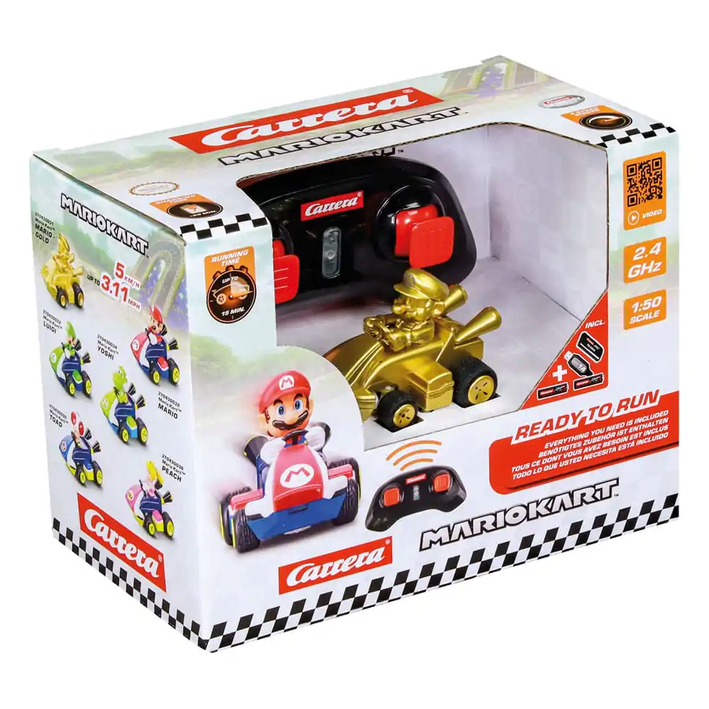 Super Mario Kart RC remote-controlled Car 1/50 2.4GHz Mini Mario Gold  product photo