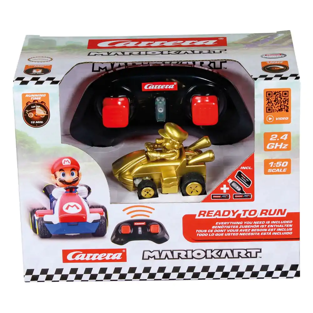 Super Mario Kart RC remote-controlled Car 1/50 2.4GHz Mini Mario Gold  product photo