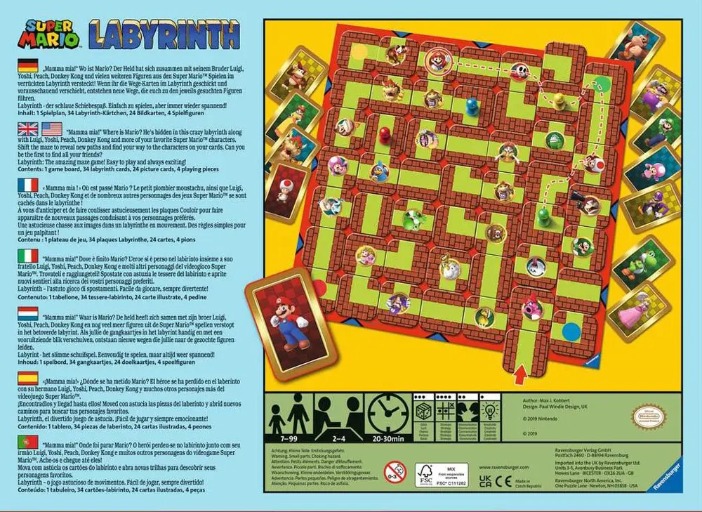 Super Mario Board Game Labyrinth product photo