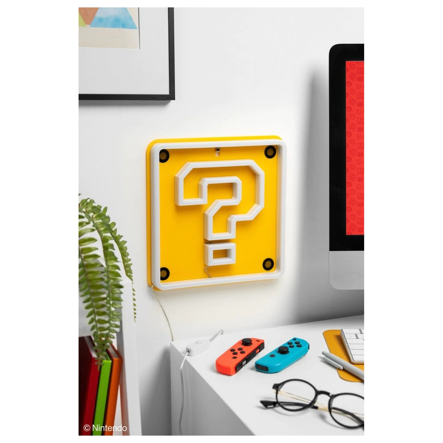 Super Mario LED Neon Wall Lamp Question Block 24 x 24 cm product photo