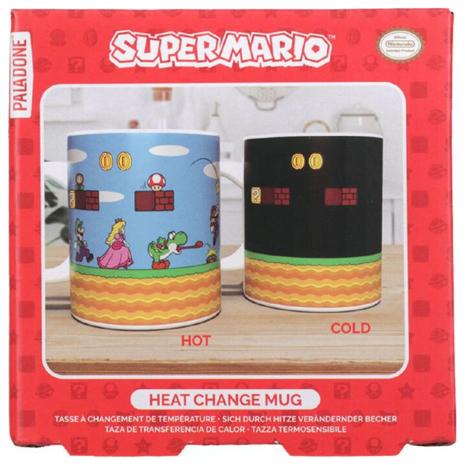 Super Mario Level heat change mug 300ml product photo