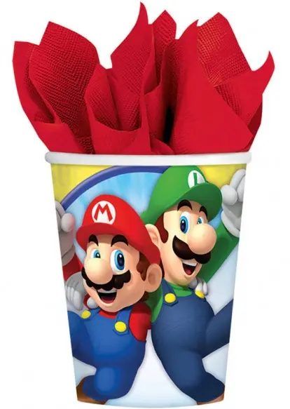 Super Mario Paper Cup 8 pcs 250 ml product photo