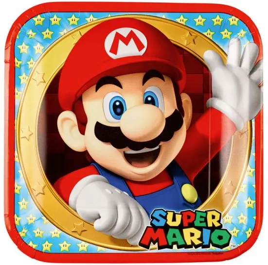 Super Mario paper plates 8 pcs 23 cm product photo