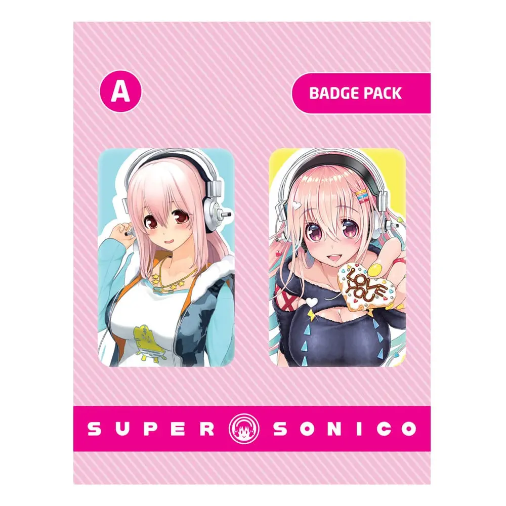 Super Sonico Pin Badges 2-Pack Set A product photo