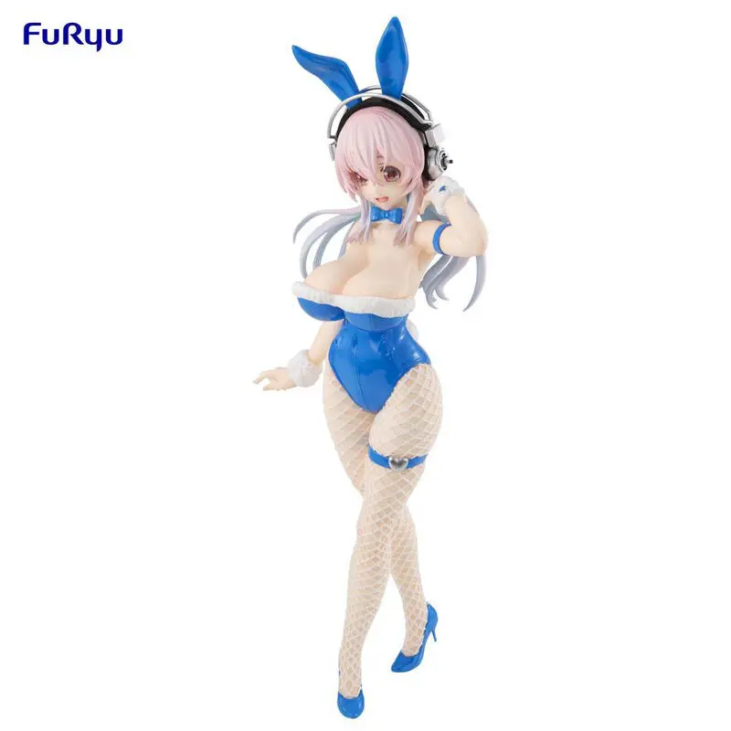 Super Sonico BiCute Bunnies PVC Statue Super Sonico Blue Rabbit Ver. 30 cm product photo