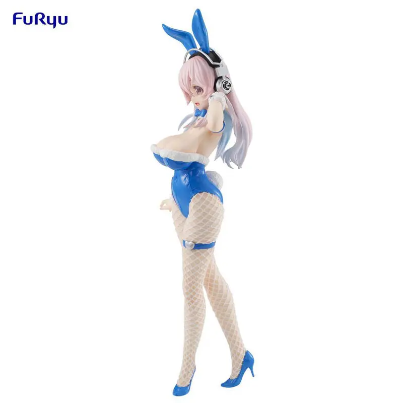 Super Sonico BiCute Bunnies PVC Statue Super Sonico Blue Rabbit Ver. 30 cm product photo