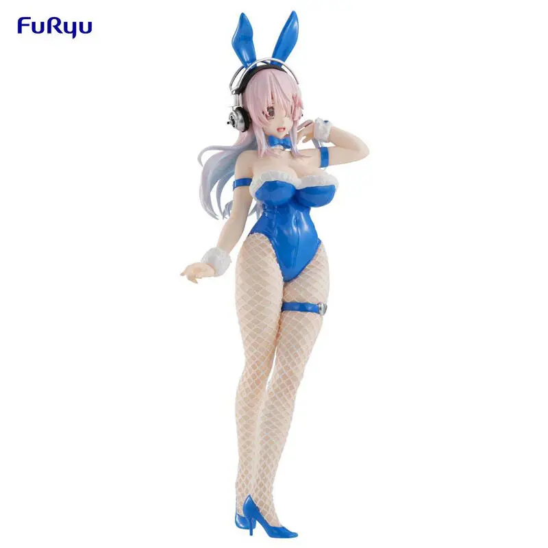 Super Sonico BiCute Bunnies PVC Statue Super Sonico Blue Rabbit Ver. 30 cm product photo