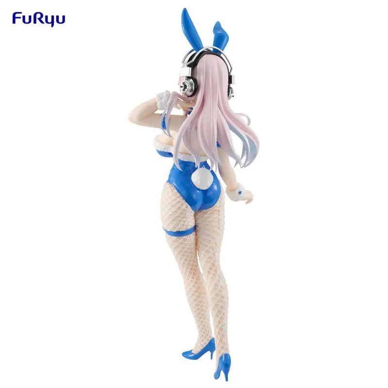 Super Sonico BiCute Bunnies PVC Statue Super Sonico Blue Rabbit Ver. 30 cm product photo