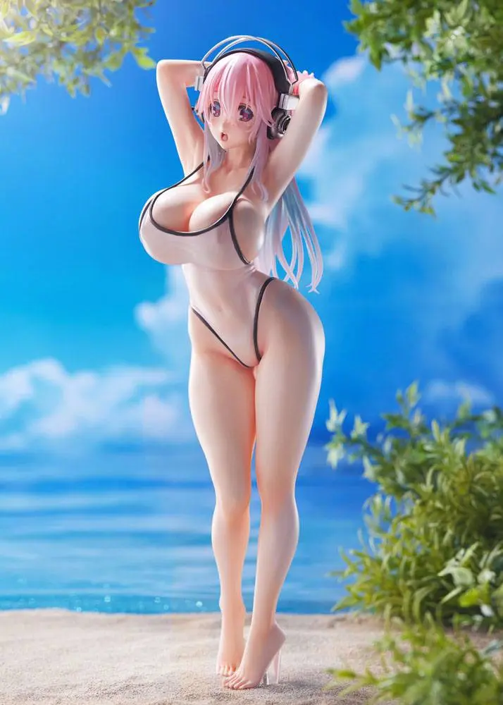 Super Sonico DreamTech PVC Statue 1/7 Super Sonico White Swimsuit Style 26 cm product photo