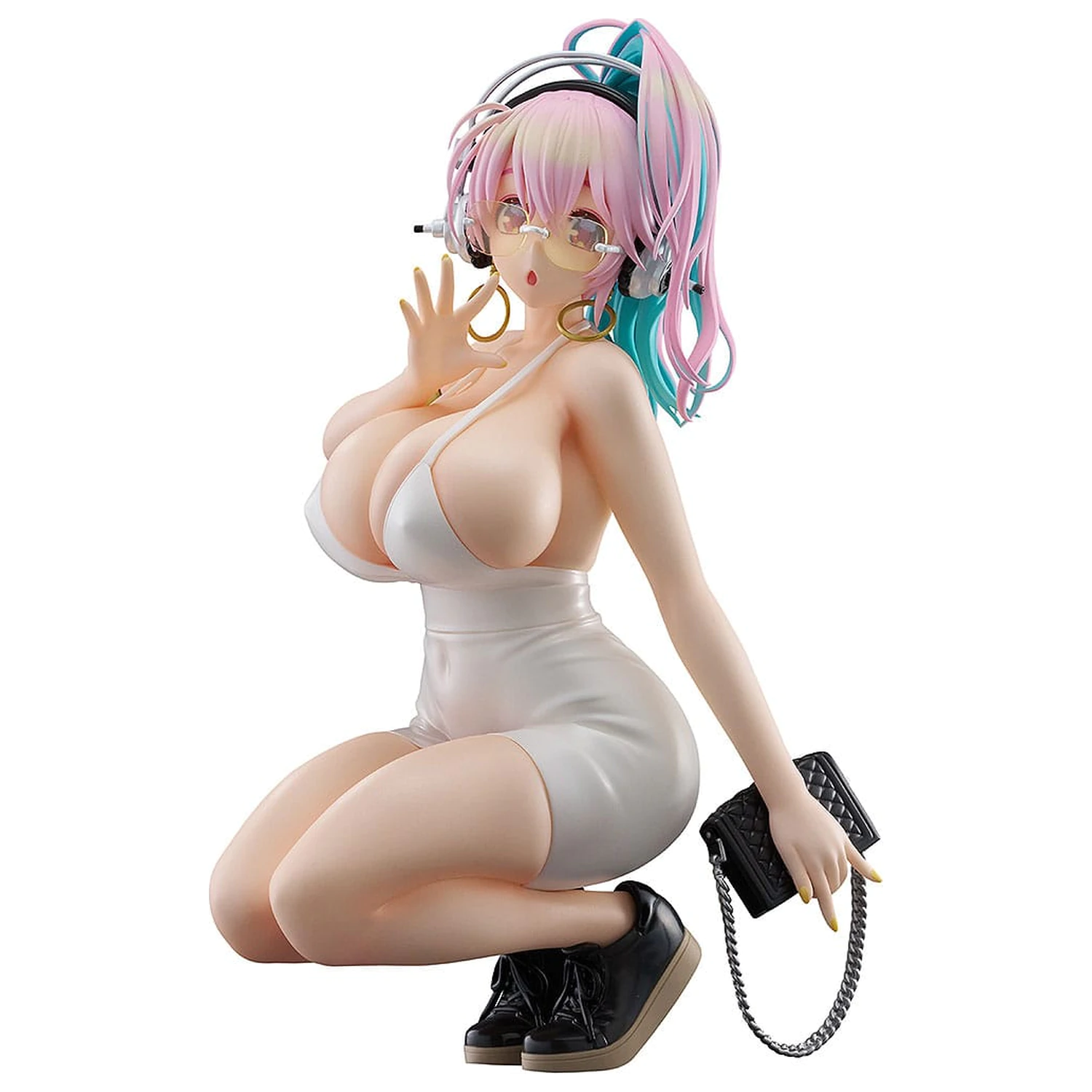 Super Sonico Pop Up Parade PVC Statue Super Sonico: 15th Mini Dress Ver. L Size 20 cm               product photo