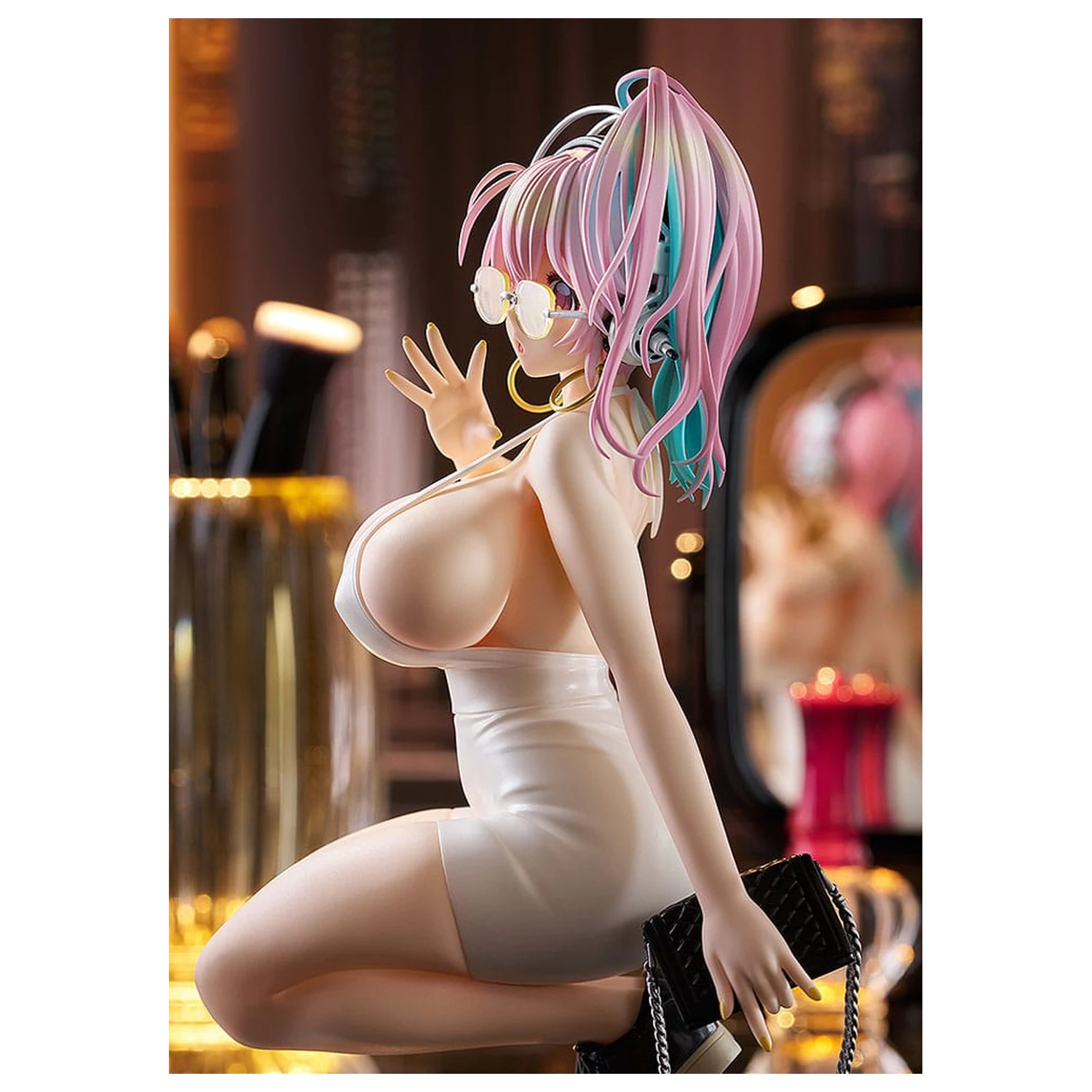 Super Sonico Pop Up Parade PVC Statue Super Sonico: 15th Mini Dress Ver. L Size 20 cm               product photo