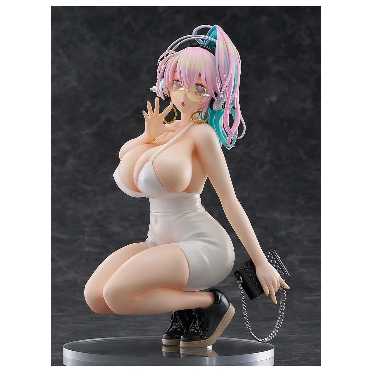 Super Sonico Pop Up Parade PVC Statue Super Sonico: 15th Mini Dress Ver. L Size 20 cm               product photo