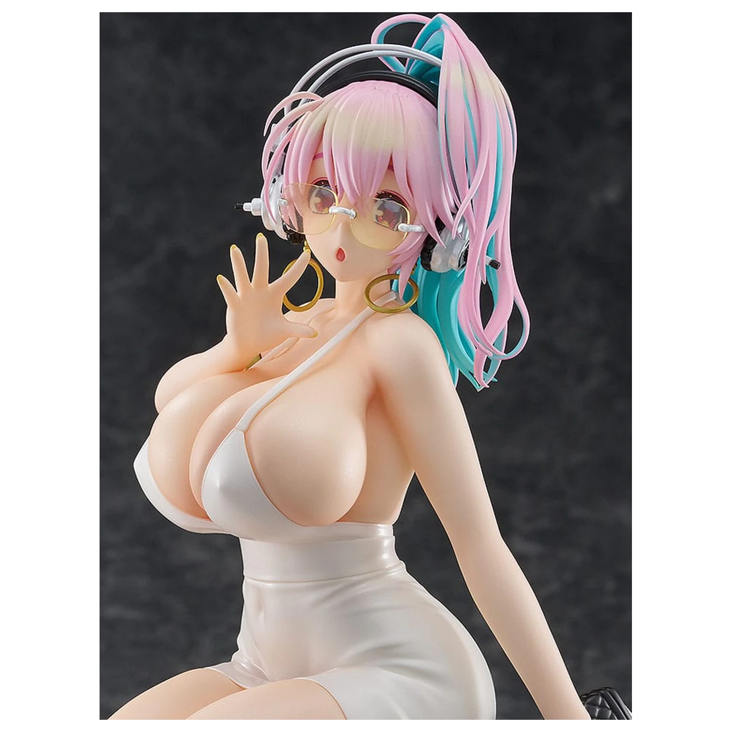 Super Sonico Pop Up Parade PVC Statue Super Sonico: 15th Mini Dress Ver. L Size 20 cm               product photo