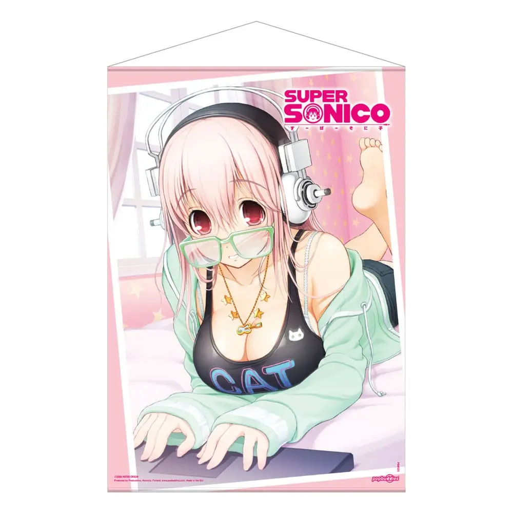 Super Sonico Wallscroll Super Sonico on her Laptop 50 x 70 cm product photo