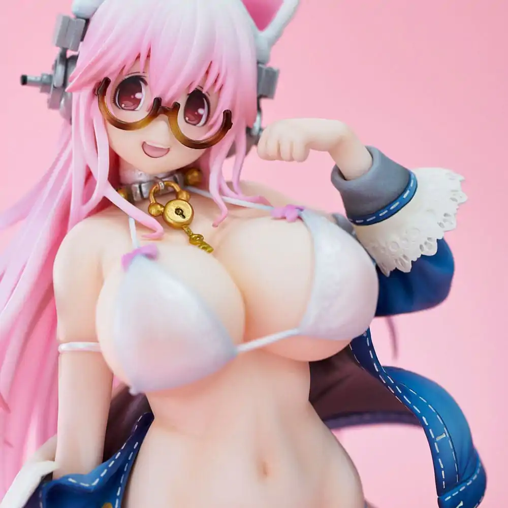 Super Sonico PVC Statue Super Sonico White Cat Ver. 27 cm product photo