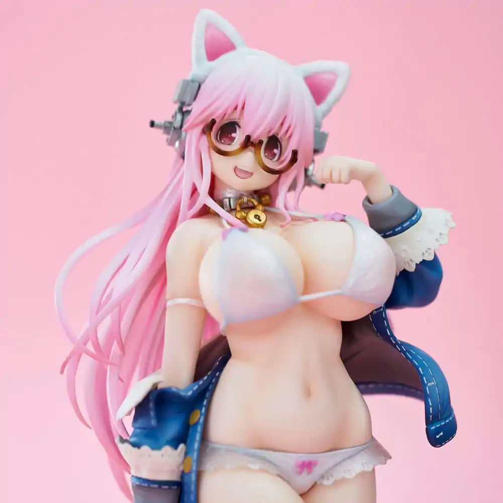 Super Sonico PVC Statue Super Sonico White Cat Ver. 27 cm product photo