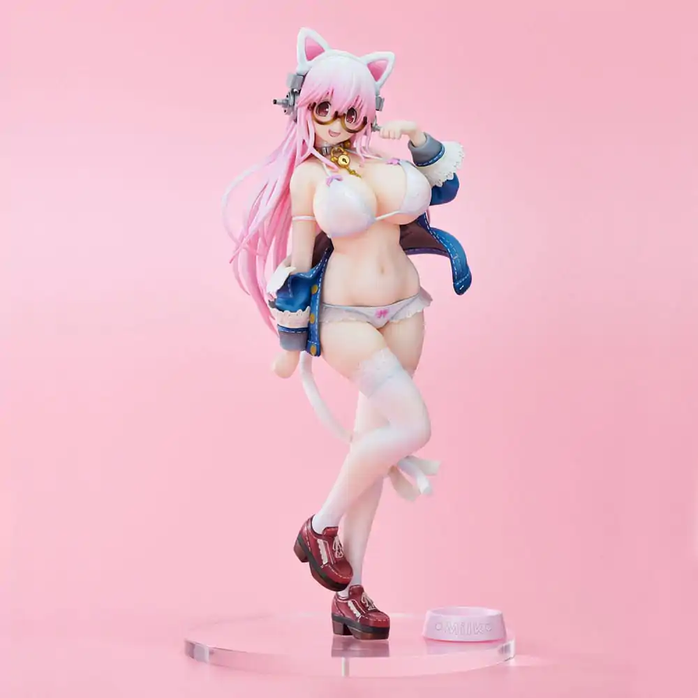 Super Sonico PVC Statue Super Sonico White Cat Ver. 27 cm product photo