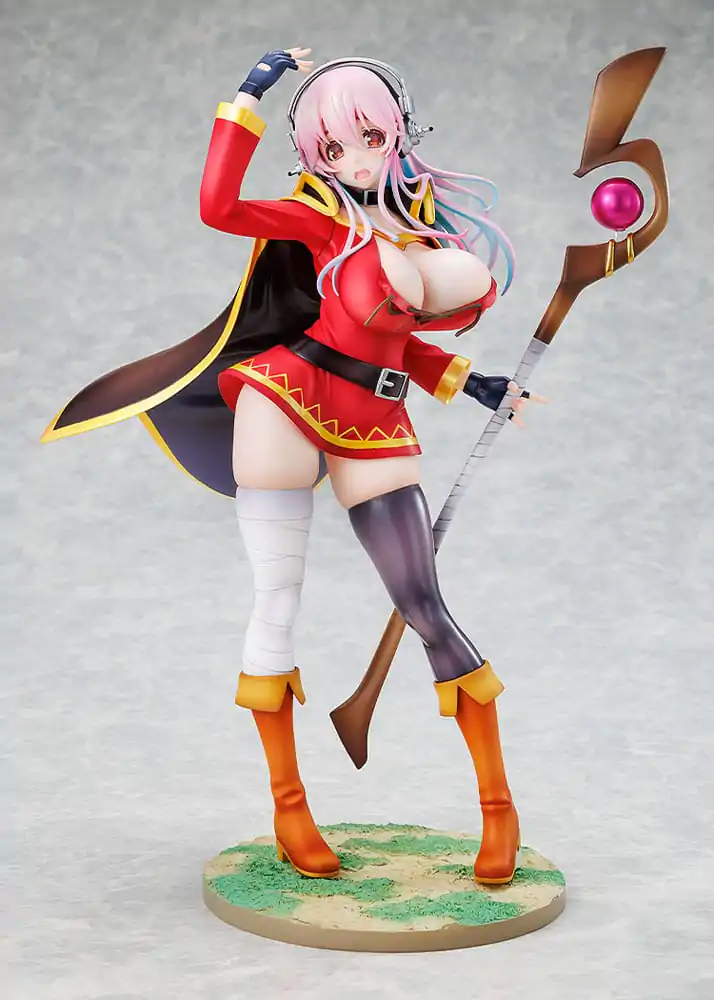 Super Sonico x Konosuba PVC Statue 1/7 Super Sonico Megumin collaboration Ver. 25 cm product photo