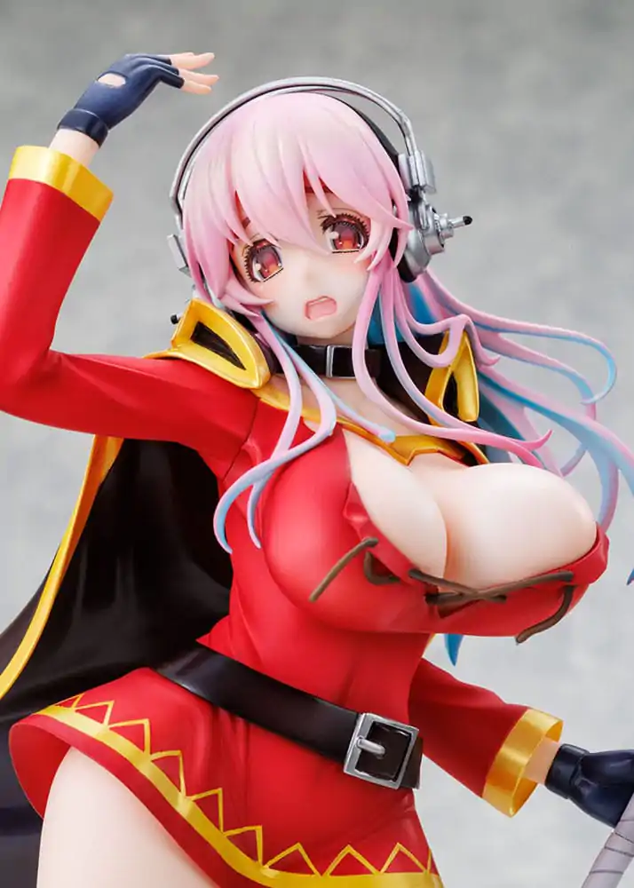 Super Sonico x Konosuba PVC Statue 1/7 Super Sonico Megumin collaboration Ver. 25 cm product photo